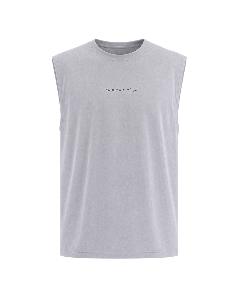 Mens Oversized Performance Tank - Grey
