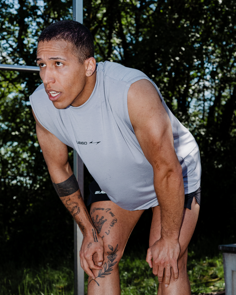 Mens Oversized Performance Tank - Grey